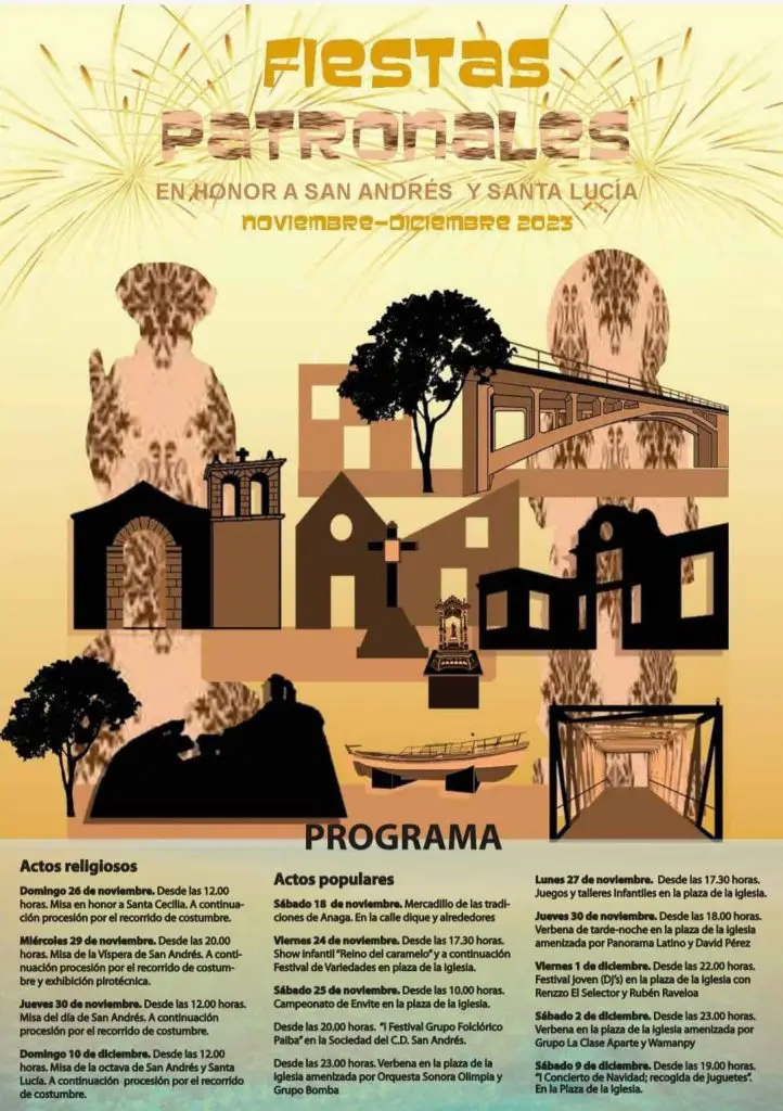 Programa de Actos y Eventos de las Fiestas de San Andrés y Santa Lucía 2023