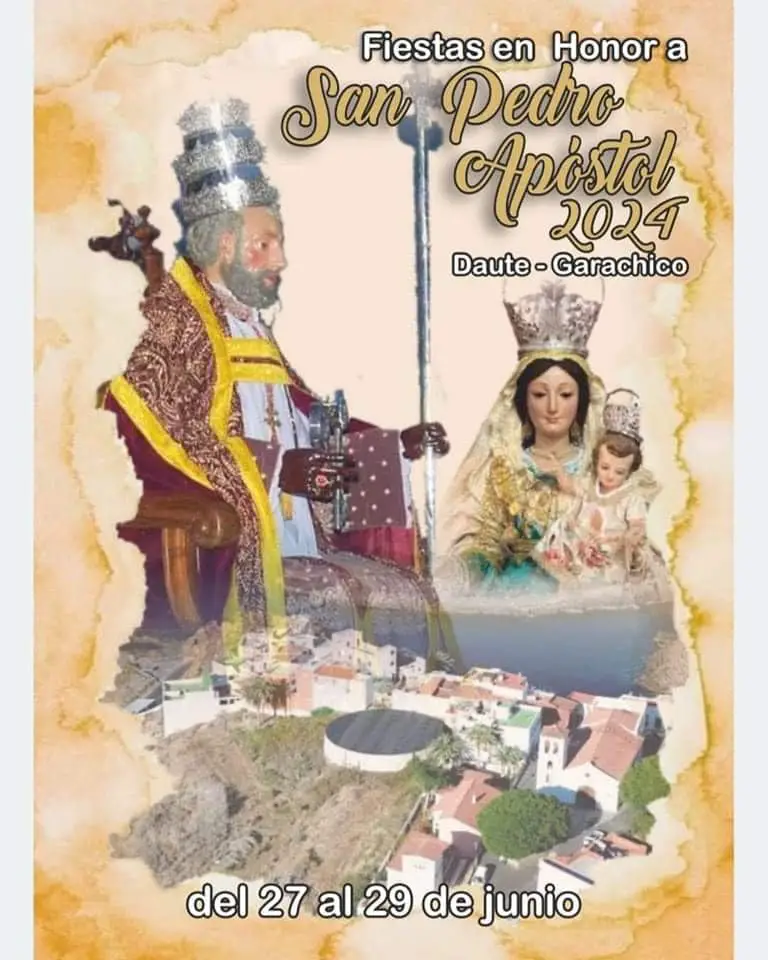 Programa de Eventos y Actividades de las Fiestas de San Pedro Apóstol en Daute 2024