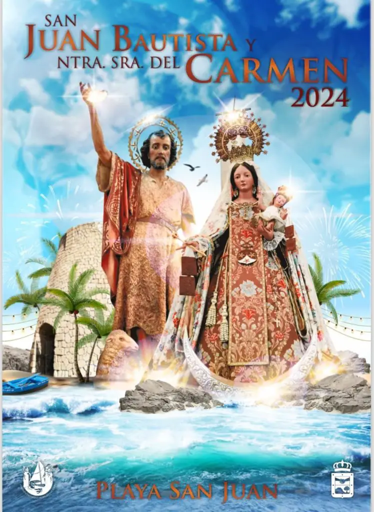 Fiestas de San Juan Bautista y la Virgen del Carmen en Playa San Juan 2024. Programación de las fiestas y fechas